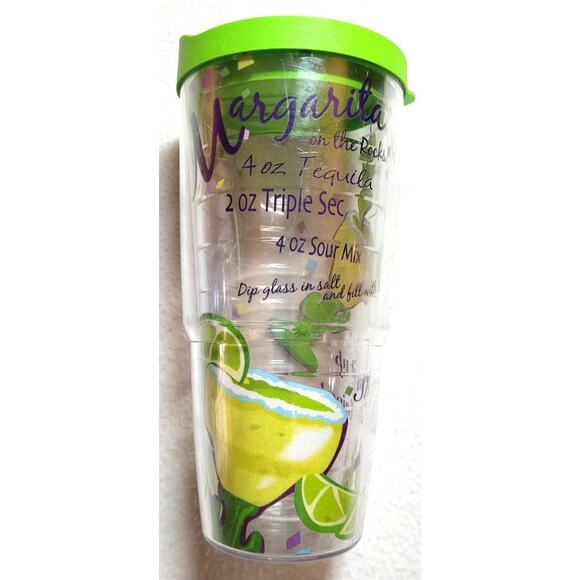 Tervis Margarita on the Rocks Double Wall Insulated Recipe 24 oz Tumbler w/Lid - Picture 1 of 5